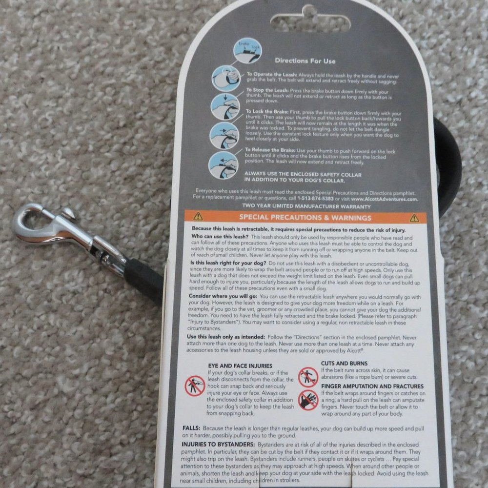 Like New Alcott Adventure Retractable Dog Leash  - Small - Picture 4 of 11